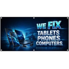 Phone Repair Vinyl Banner We Fix Tablets Phones Computers Sign Tech