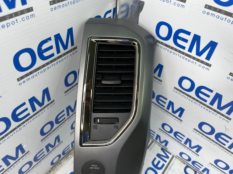 16-21 Nissan Titan pasajero/lado derecho radio tablero ventilación bisel moldura gris OEM Foto 2 de 4
