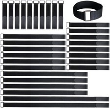 VELCRO Brand Bulk Pack 30 Reusable Fastening Cable Straps with Buckle Variety"""