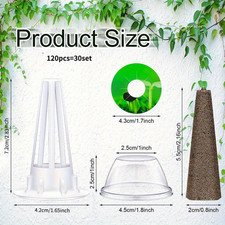 120x Hydroponic Garden Seed Pods Grow Anything Kit with Accessories Sponge Dome 0.10 per sponge