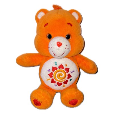 Care Bears Stofftier Figur Glücksbärchi 2017 Orange Spirale Sonne Süß Teddy rare