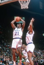 Ledell Eackles Washington Bullets grabs a rebound v the Boston Cel- Old Photo