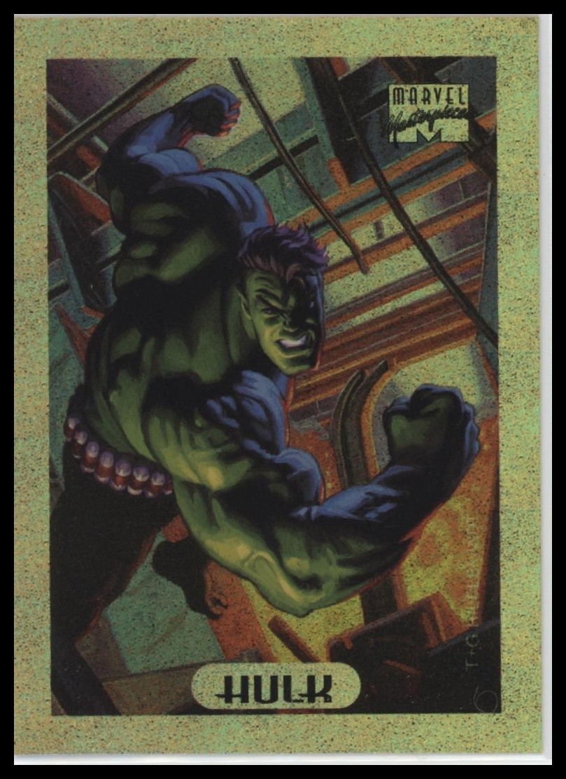 1994 Fleer Marvel Masterpieces Hildebrandt #4 Hulk Gold Holofoils