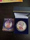2001 Colorized Silver Eagle Dollar (.999 Silver) - American Historic Society