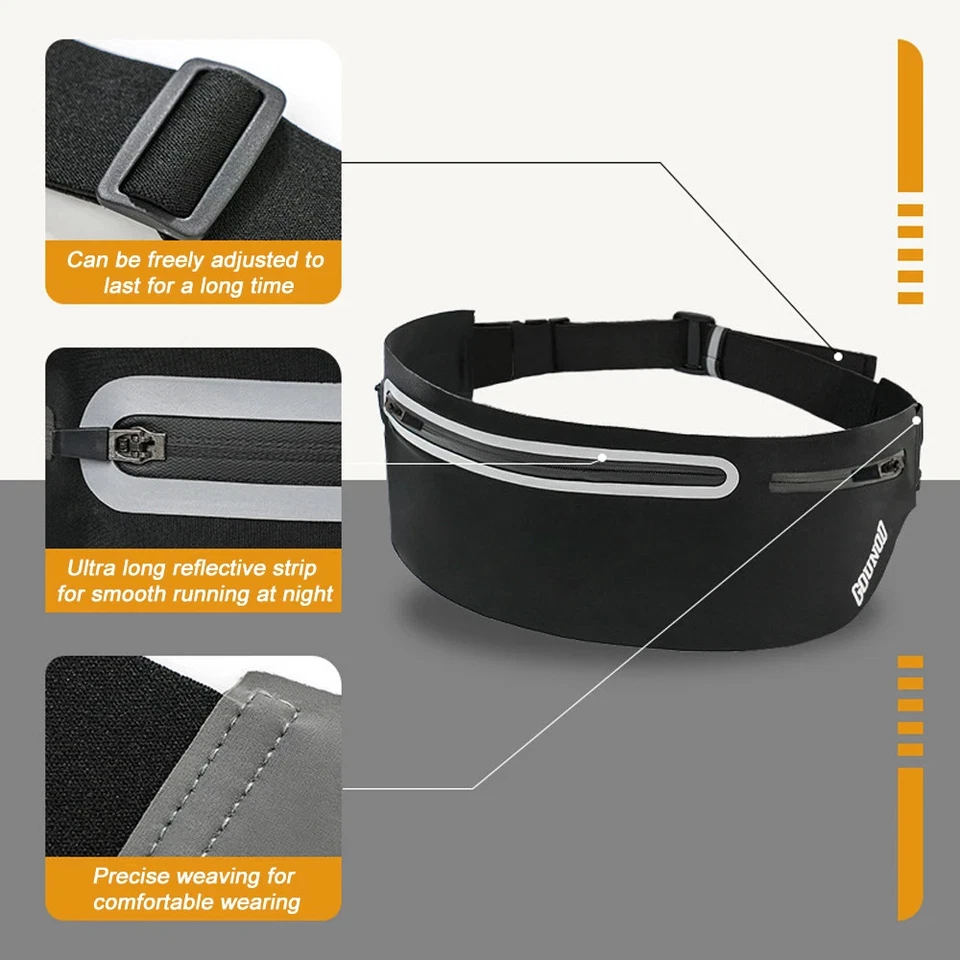 1PCS UltraSlim Fanny Pack for Women Men - Waterproof Running Belt,Waist Pack for - Image 2 of 4