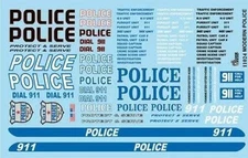 Gofer Racing 1/24 "Police" Waterslide Transfers 11024