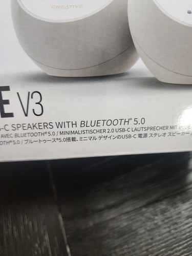 Interruptor de entrada Creative Pebble V3 blanco (audio USB/Bluetooth/entrada de pines de 3,5 mm) Nuevo en caja - Imagen 3 de 9