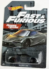 2019 Hot Wheels Fast & Furious 3/5 Dark Gray McLaren 720S 1:64 Scale Diecast Car