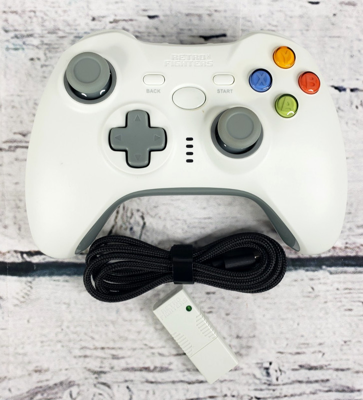 Retro Fighters Hunter 360 Wireless Controller- White - for XBOX 360 and PC