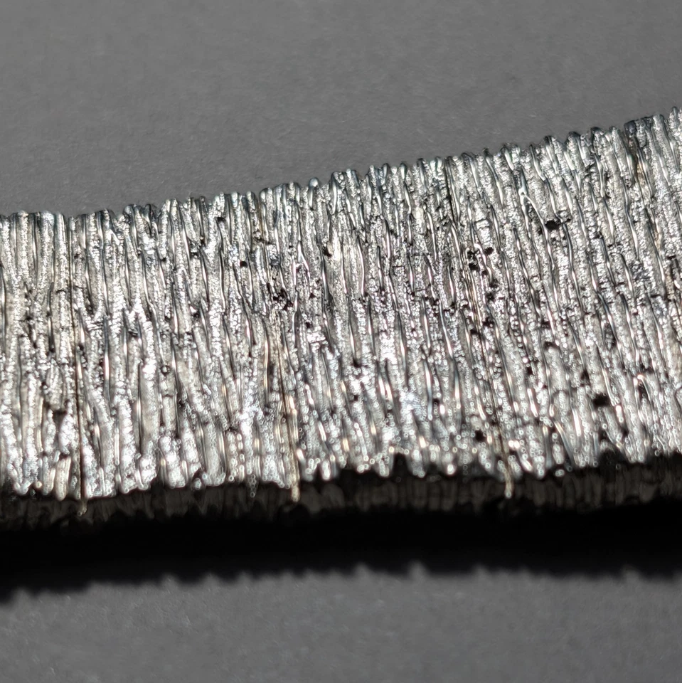 Extraordinary Exquisit 70s Silver Watch Bark Finish - Bild 4 von 4