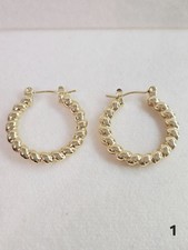 Stainless Steel Gold Tone Hoop Earrings