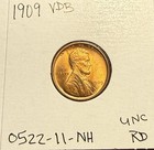 1909 VDB Lincoln Wheat Cent 117-year-UNC RED 1st Year of Issue. Original Luster — photo 3