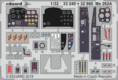 Eduard 33240 1/32 Me 262A for Revell Photo Etch Detail Set