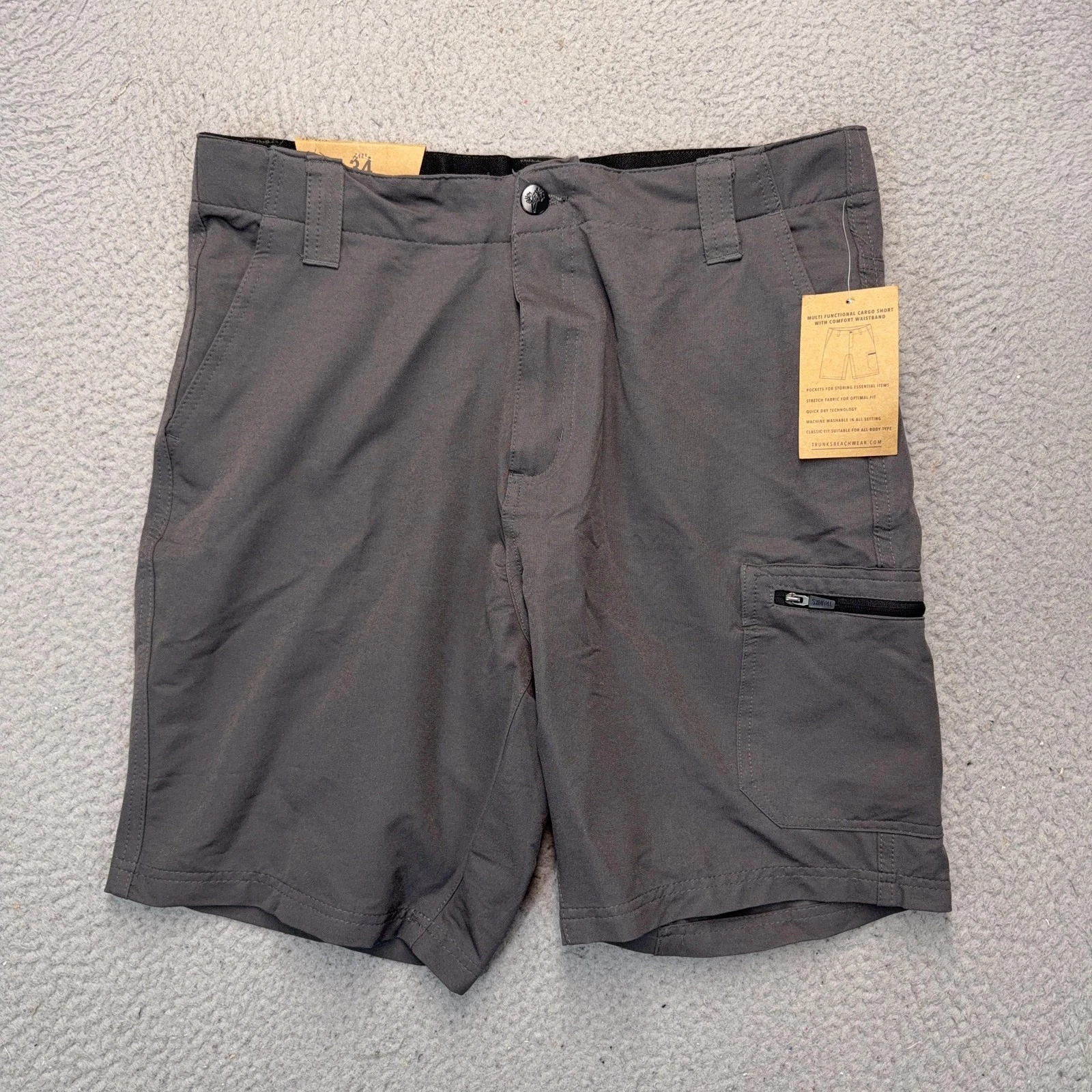Trunks Cargo Shorts Mens 34 Gray Multifunctional Quick Dry Stretch Hiking
Opens in a new window or t