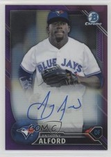 2016 Bowman Chrome Prospect Purple Refractor 15/250 Anthony Alford Auto 3q5