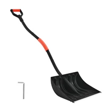 Uimoso 17" Snow Shovel Blade D-Grip Handle Ergonomic for Driveway Snow Removal