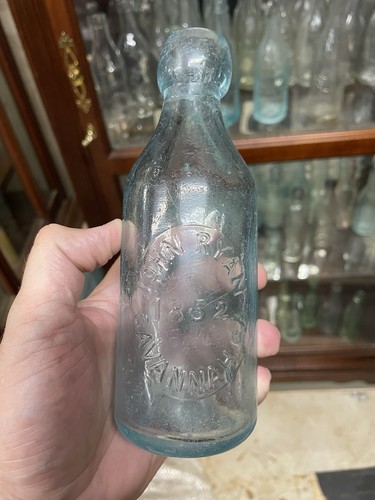 John Ryan 1852 Soda Water Bottle Savannah GA