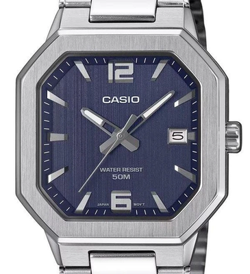 Casio MTP-B195D-2A Men's Blue Dial Stainless Steel Watch 50M Date