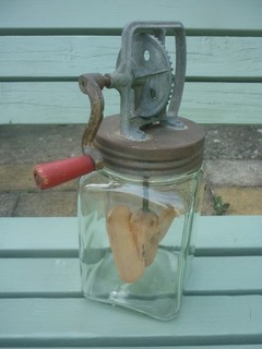 Vintage BLOW GLASS BUTTER CHURN No 20