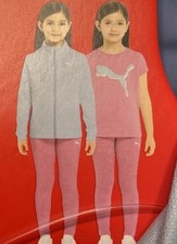 Puma Girl 3 Piece Tech Fleece Set , Purple Size 5