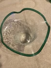 Vintage Blenko C482S Crackle Glass Vase 6.5"-Winslow Anderson Design Emerald Rim