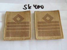 Italien Abzeichen Stabsoffizier gr&uuml;n auf Khaki gewebt 1 Paar (sk400-)