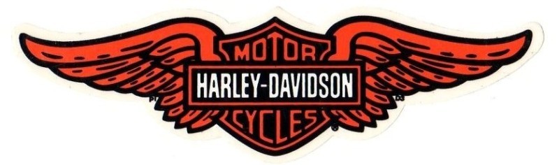Harley Davidson Winged Bar and Shield INSIDE WINDOW Decal OEM Part D3 ~ 8 Inch!