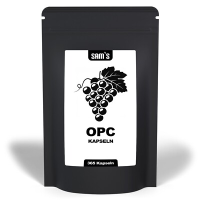 OPC   Traubenkernextrakt + Zink   365 Kapseln für 12 Monate   hochdosiert, vegan