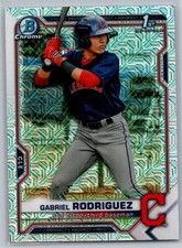 2021 bowman mega box baseball gabriel rodriguez 1st chrome mojo refractor #180