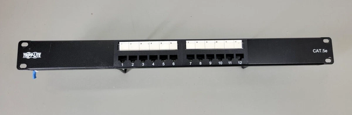 Tripp Lite Cat.5e Cat5 Patch Panel 12 Port 110 Patch Panel 1U