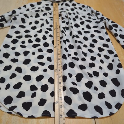 Chemisier Ann Taylor Femme – Imprimé Animal Noir Et Blanc, Taille S, Très Bon état