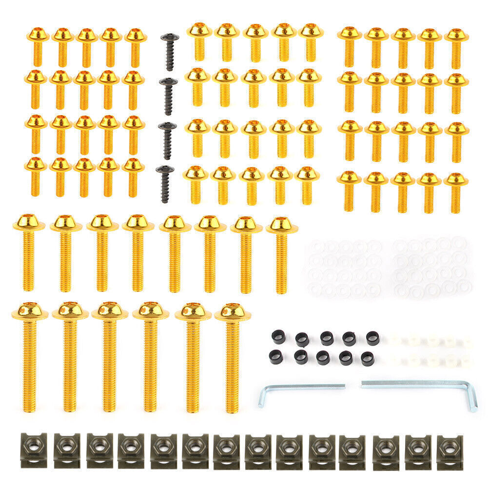 Fairing Bolt Kit Bodywork Screws Fit Kawasaki Ninja ZX6R ZX7R ZX9R