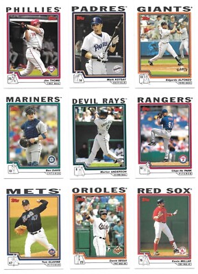 2004 Topps Baseball Trading Cards / Choose / Pick From List /  #s 1 - 250 / mb2