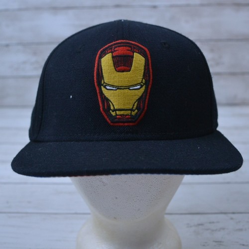 Iron Man Baseball Cap Avengers Marvel Embroidered Black Stretch Fit