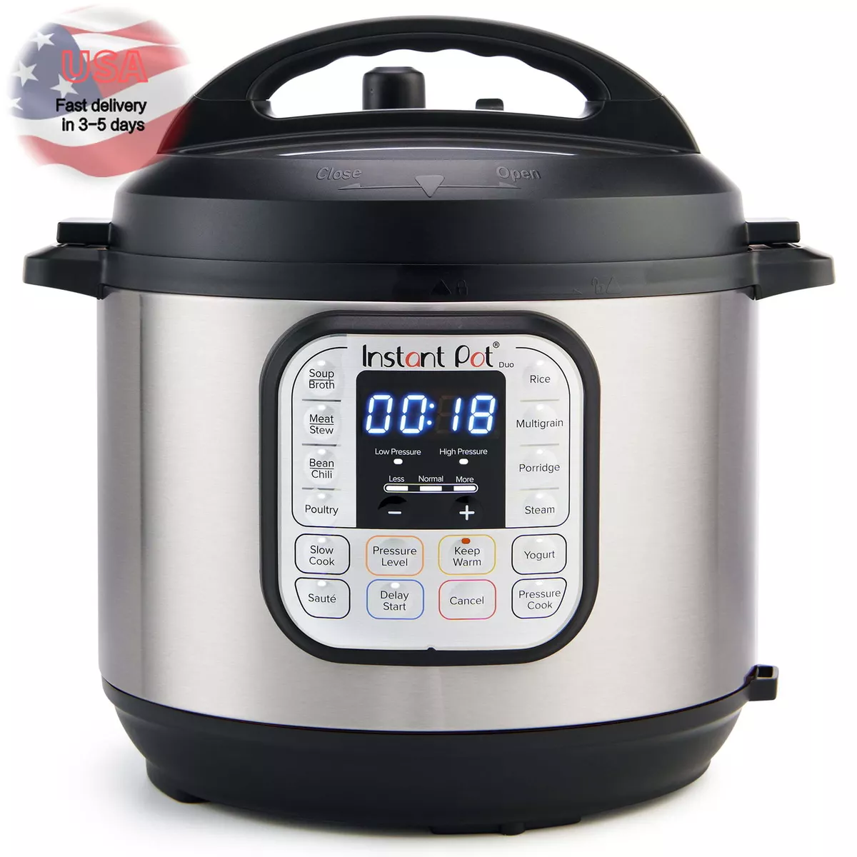 Instant Pot Duo 8-Quart 7-in-1 Electric Pressure Cooker, Stainless Steel  NEW