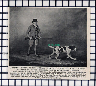 C6204) Mr Walter Hutchinson Publisher Christie's Art Sale - 1945 Cutting