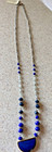 VINTAGE m. haskell BLUE, SILVER, & GOLD TONE NECKLACE — photo 1