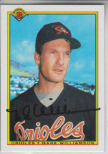 Autographed 1990 Bowman Mark Williamson - Orioles