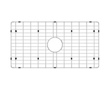 Sink Bottom Grid 28" x 15" Centered Drain Stainless Steel Corner Radius 1-1/2"