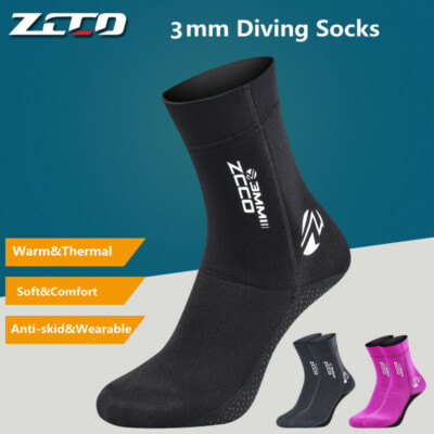 ZCCO 3mm Non-slip Diving Socks Winter Swimming Snorkeling Warm Socks Adults  Kids