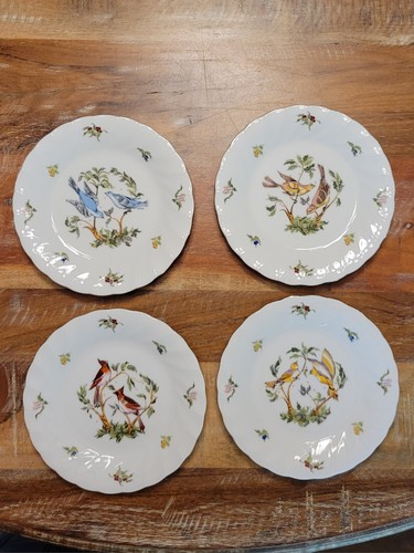 12 Pc Vntg Woodland Melody Porcelain Dish Sets of 4 Birds Briard Georges Nature - Picture 2 of 15