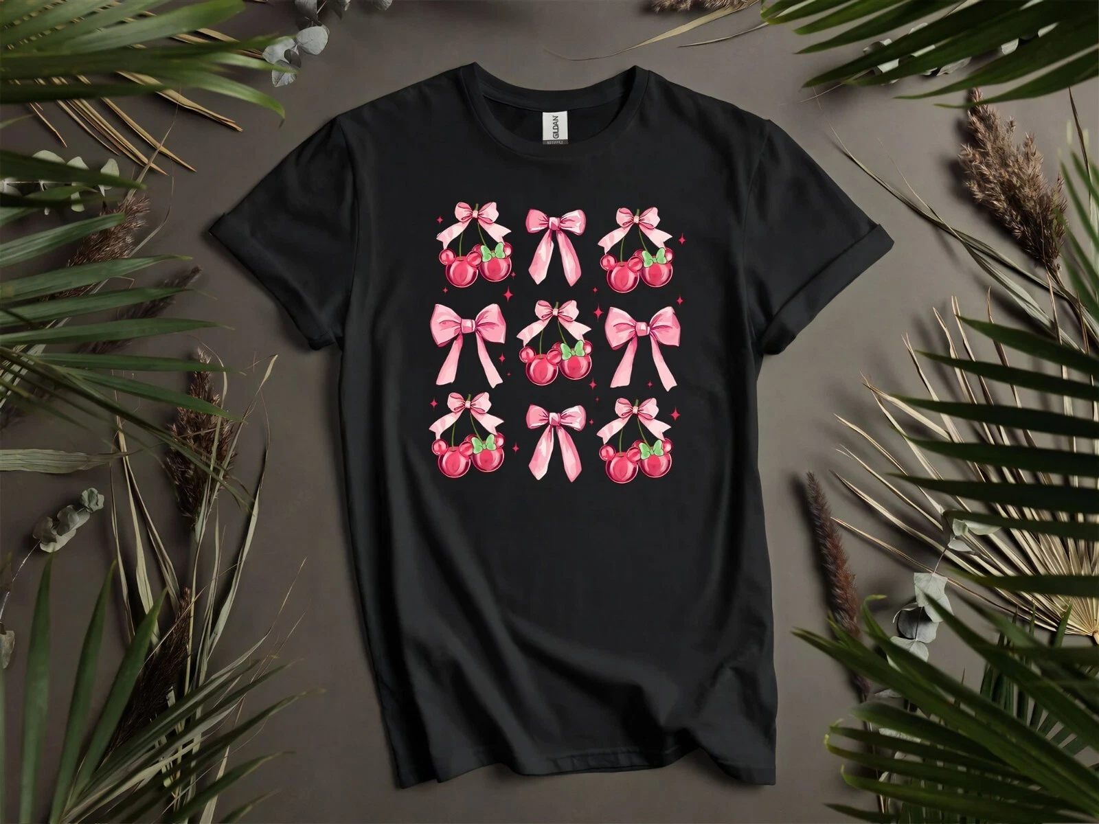 Felpa con cappuccio Coquette Fiocco Disney Ciliegia Topolino San Valentino maglietta uomo donna unisex AD198