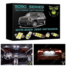 White LED Interior lights package kit for 2015-2023 Jeep Renegade 5050 SMD +Tool