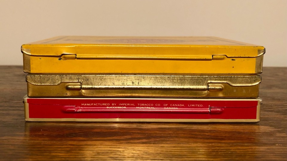 X3 VINTAGE CANADIAN FLAT 50 PALL MALL GOLD FLAKE CHESTERFIELD TOBACCO ...