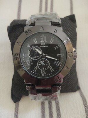 NEW IIK Collection for men watch Stainless steel back, water resistant Black