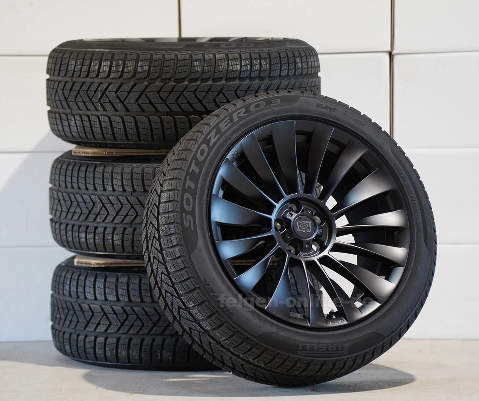 Winter Kompletträder 19 Zoll MSW 37T black + Hankook + BLE für Tesla Model Y