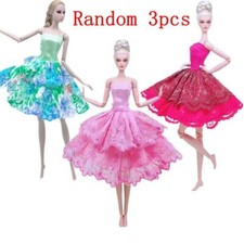 3pcs Random Ballet Dress For 11.5" Girl Doll Clothes Evening Dresses Outfits 1/6