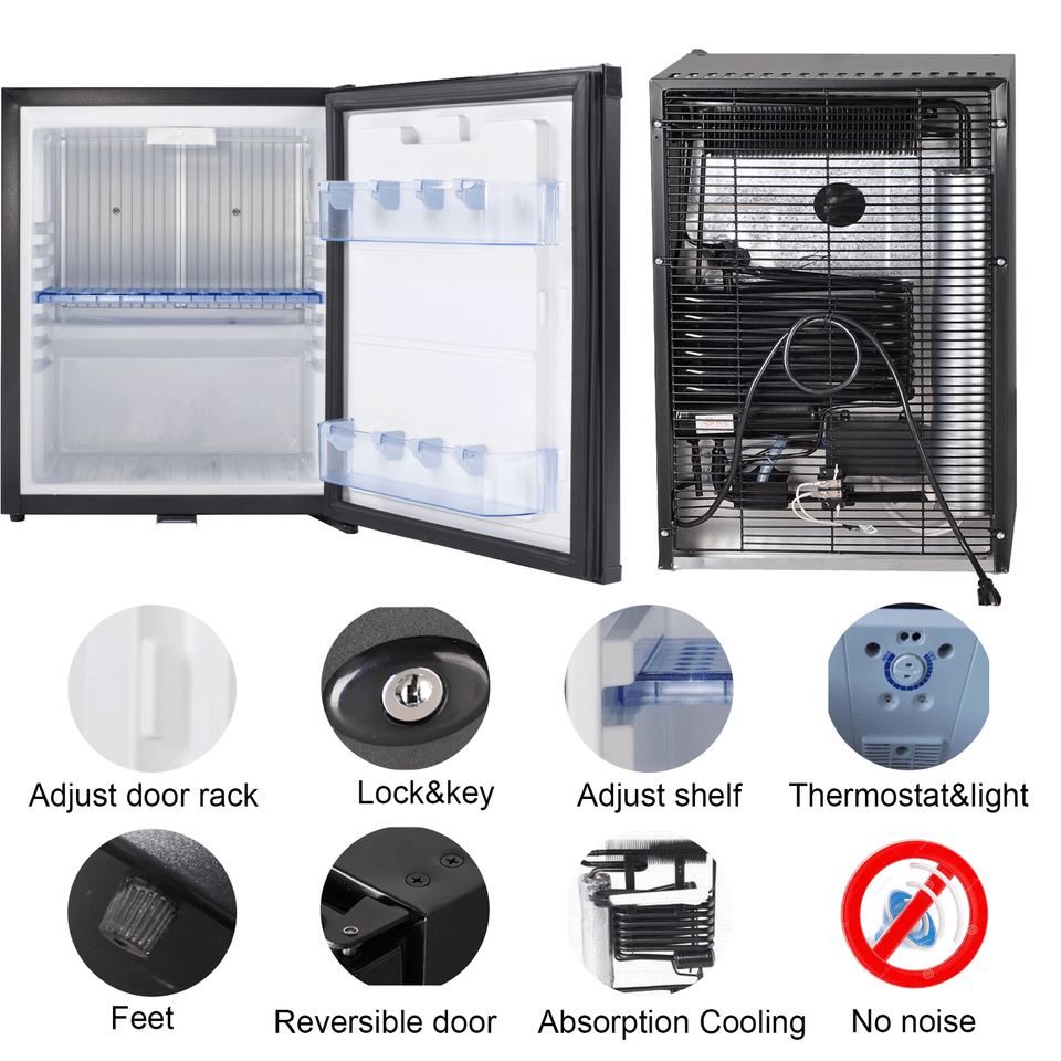 12V / 110V Portable Refrigerator Silent Truck Travel RV AC/DC Fridge ...