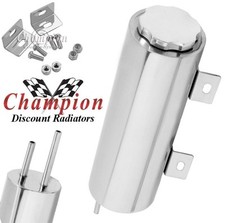3 X 10 Polished Stainless Steel 32 Oz Radiator Rr Overflow Tank Bottle