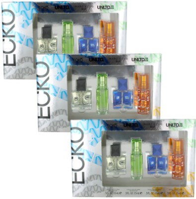 Marc Ecko (M) 4-teiliges Set: Miniatur EDT 0,5 oz Spr SW - 3ER-PACK